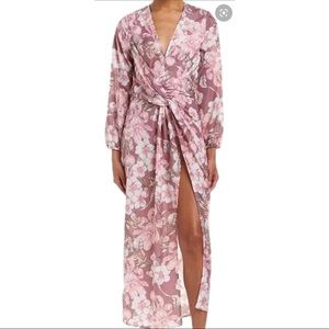 Alexia Admor Maxi Floral Dress size Medium pink